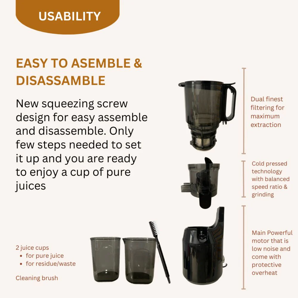 Arden Extra Large Cold Press Slow Juicer - Image 6