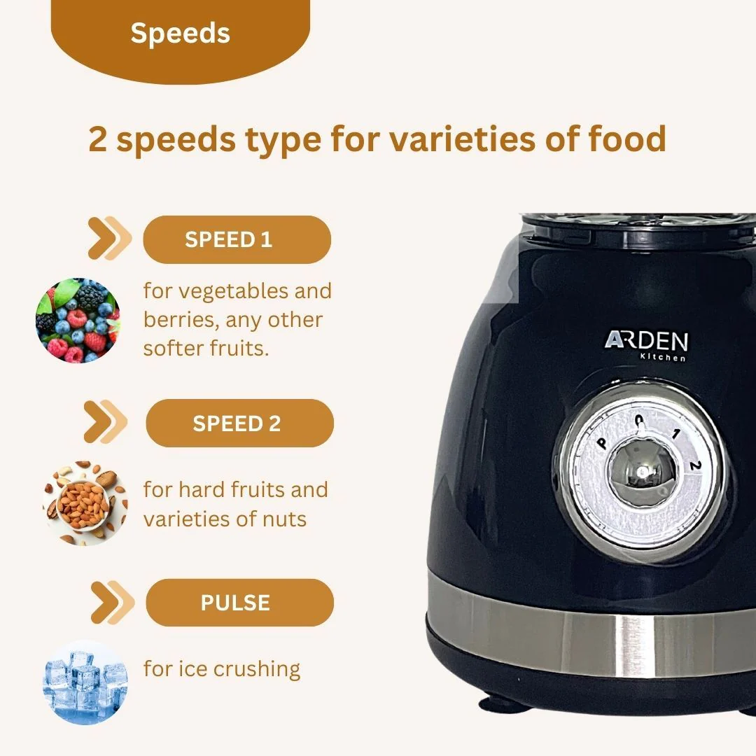 Arden Glass Jar 1.5L Tabletop Blender with Grinder - Image 4