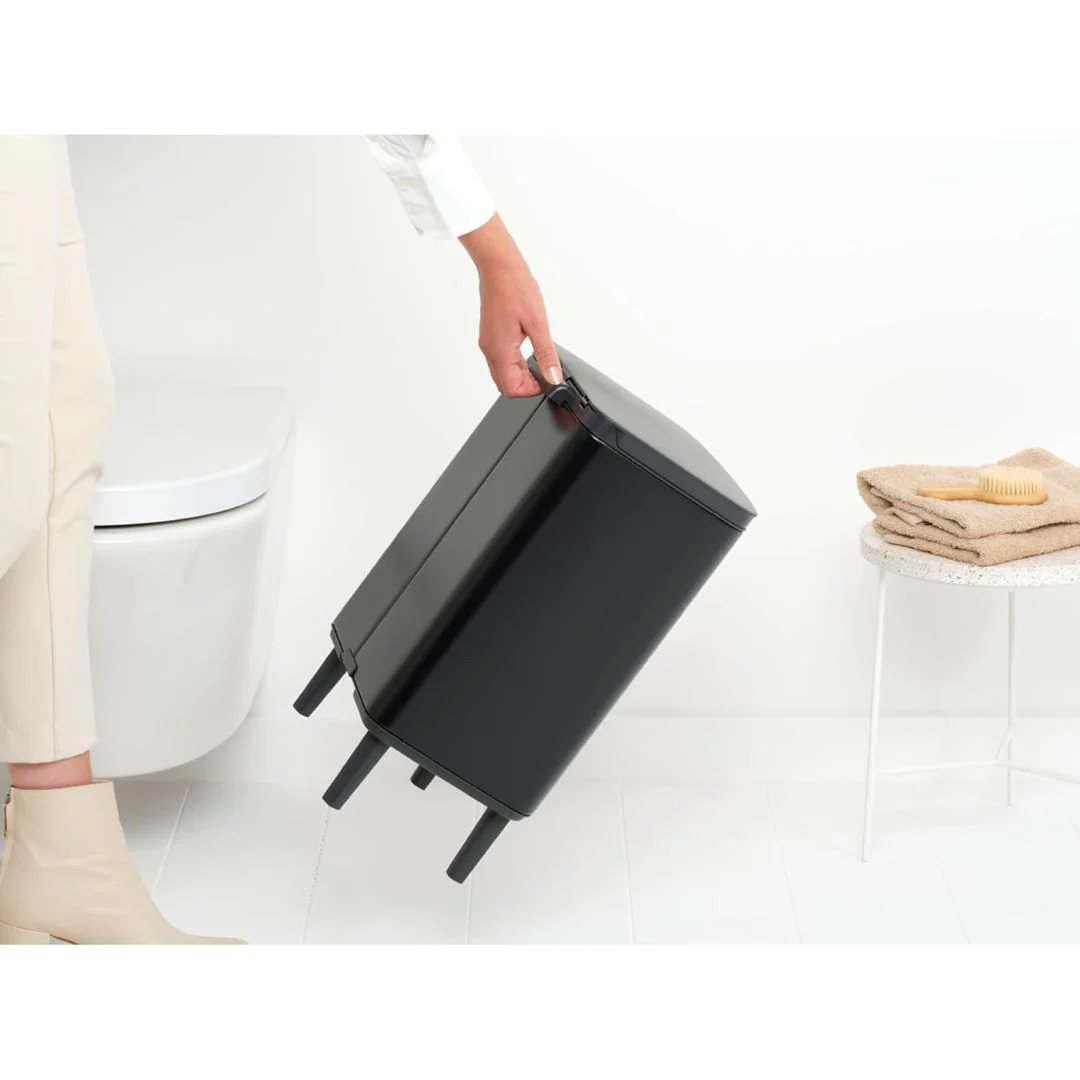 Brabantia Bo Waste Bin Hi 12L - Matt Black - Image 6