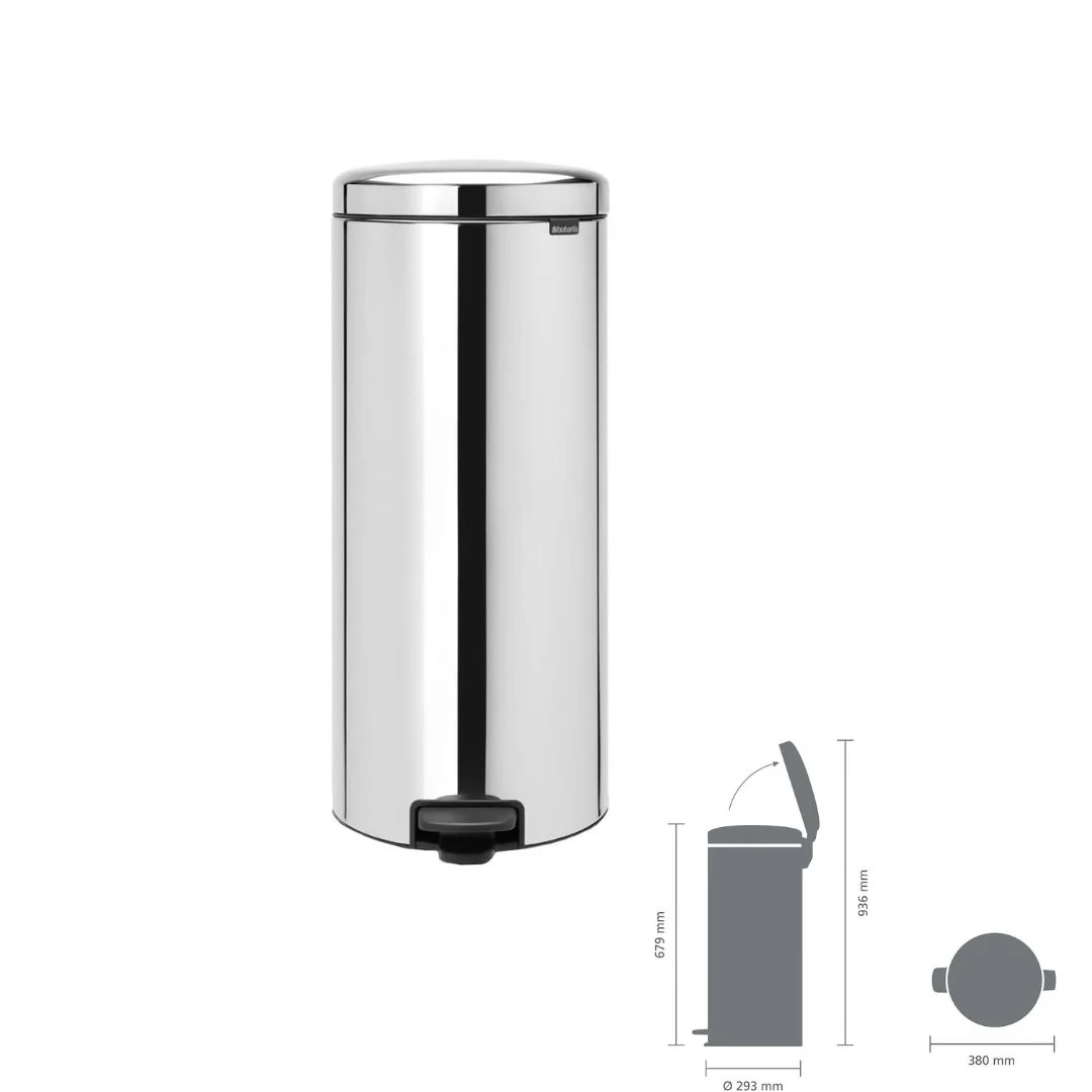 Brabantia Pedal Bin Newicon Soft Closing Brilliant Steel - Image 7
