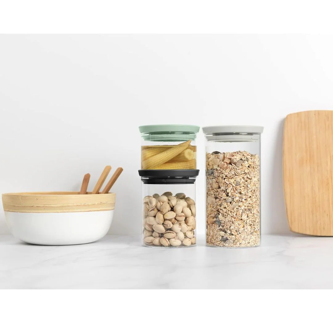 Brabantia Stackable Glass Jar Set Of 3 (0.3, 0.6 & 1.1L) - Image 6