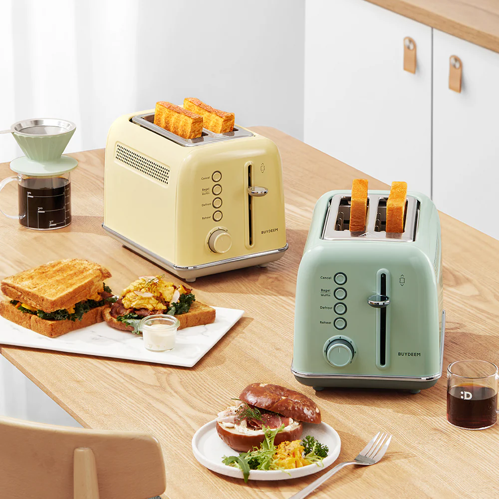 Buydeem 2-Slice Toaster, Cozy Greenish - Image 8