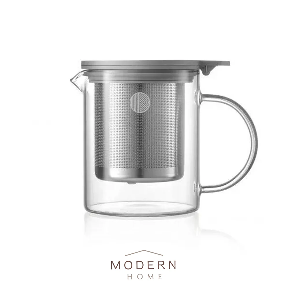 Buydeem Glass Tea Mug with Tea Strainer/Basket 350ML & 500ML - Image 5