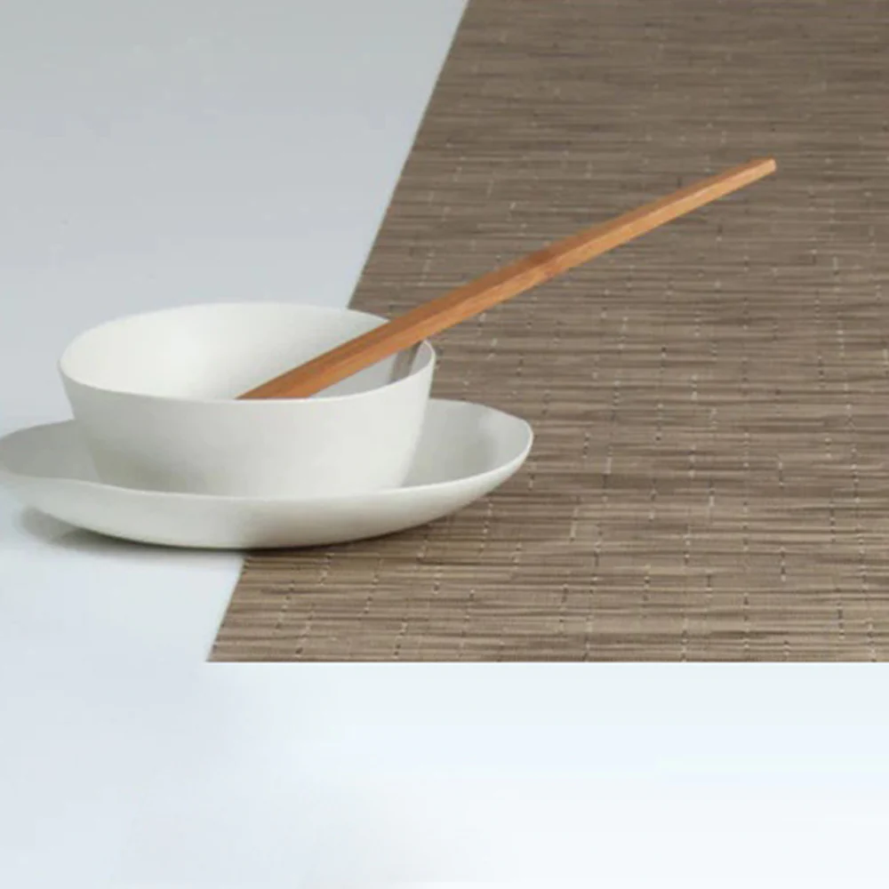 CHILEWICH TerraStrand Microban Bamboo Woven Table Mat 36 x 48 cm, Camel - Image 3