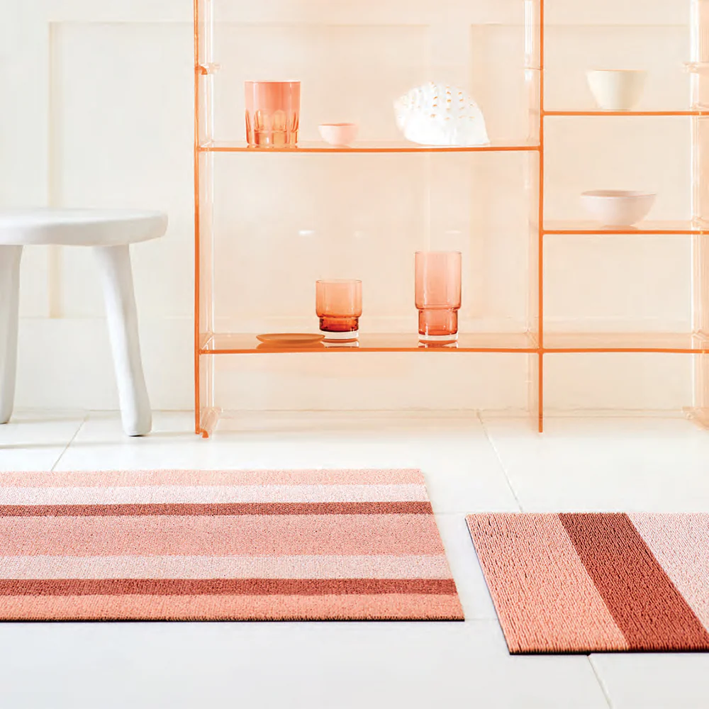 CHILEWICH TerraStrand Microban Bold Stripe Door Mat, 46 x 71 cm, Peach - Image 4
