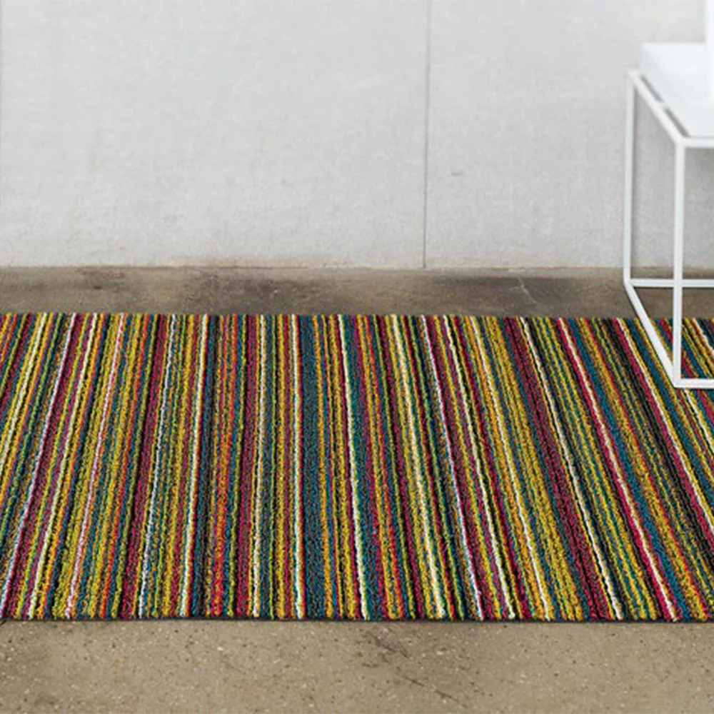 CHILEWICH TerraStrand Microban Skinny Stripe Door Mat, 46 x 71 cm, Bright Multi-Color - Image 3