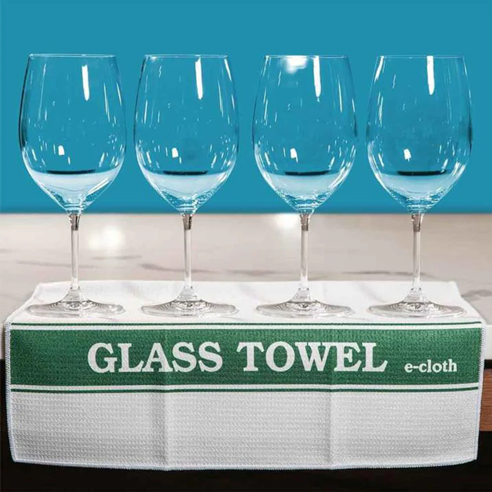 E-CLOTH Glassware Drying & Polishing Microfibre Towel - Image 2