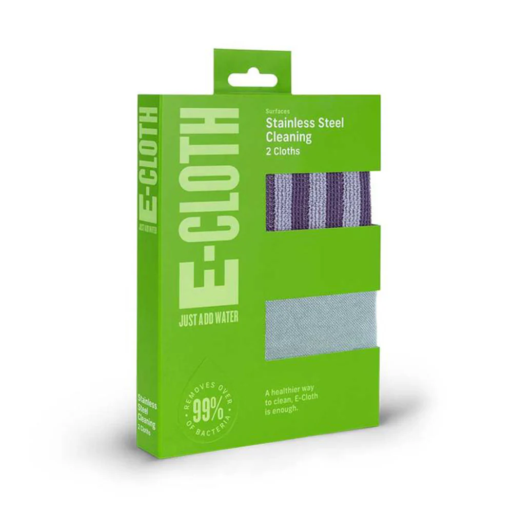 E-CLOTH Stainless Steel Eco Cleaning Cloth Pack - Image 4