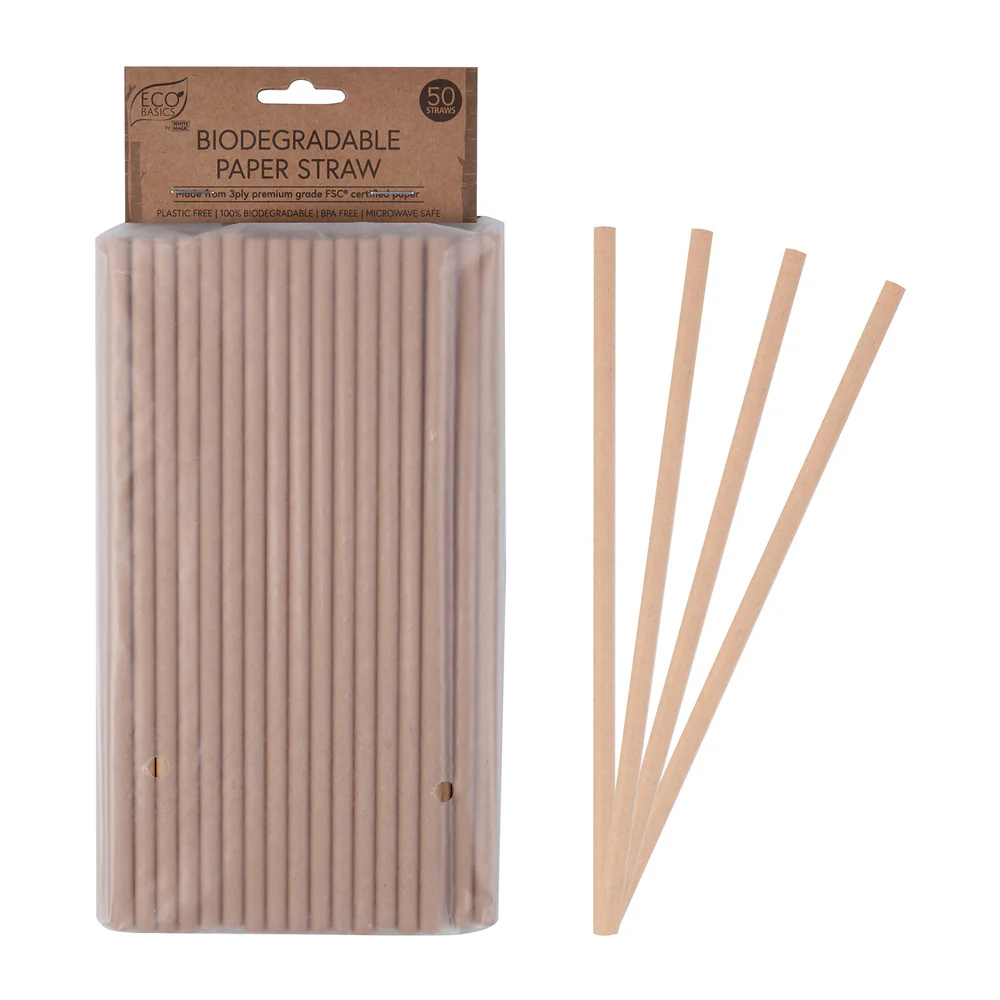 White Magic Eco Basics Biodegradable Paper Straw - 50pcs - Image 3
