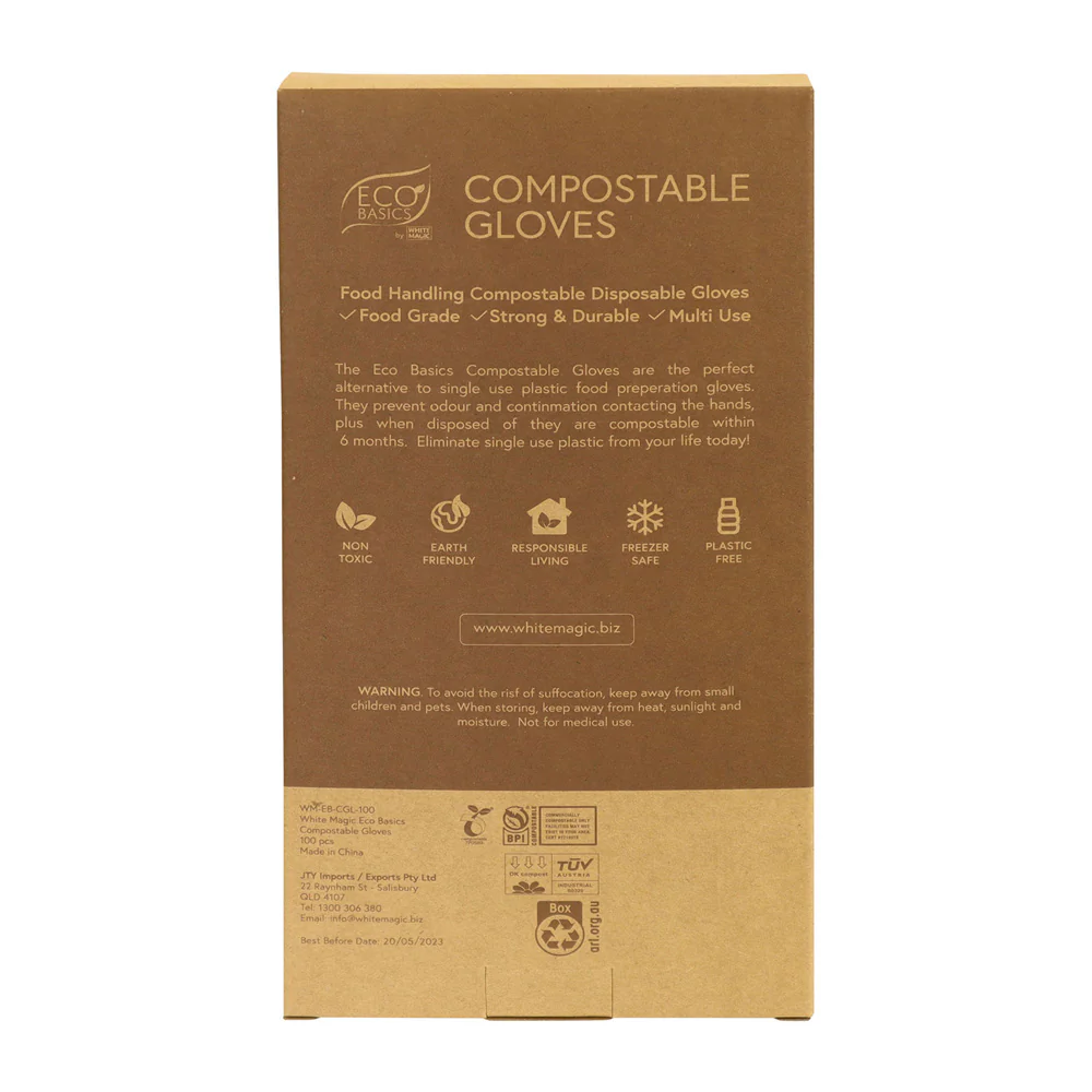 White Magic Eco Basics Compostable Gloves Large 100pcs - Image 7