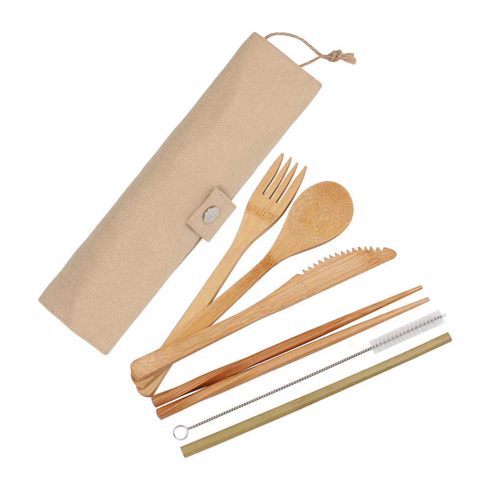 White Magic Eco Basics Reusable Bamboo Cutlery Set - Image 3