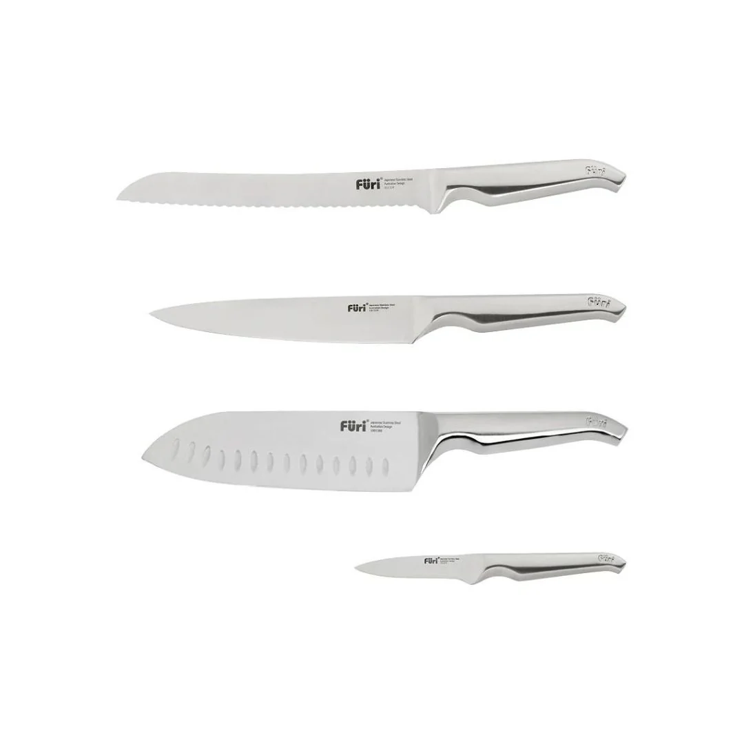 Furi Pro Stainless Steel Knife Block Set 5 Pieces - Image 2