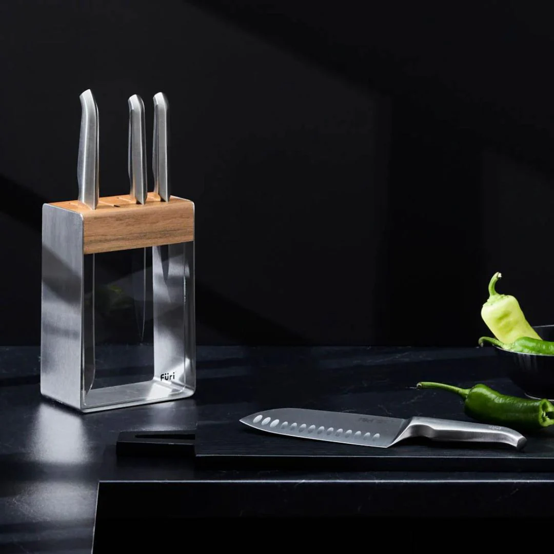 Furi Pro Stainless Steel Knife Block Set 5 Pieces - Image 3