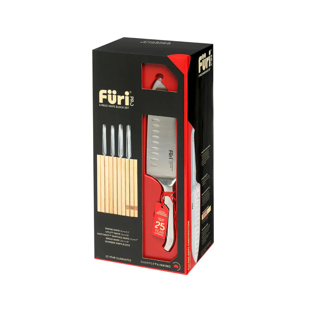 Furi Pro Wood Knife Block Set 5 Pieces - Image 7