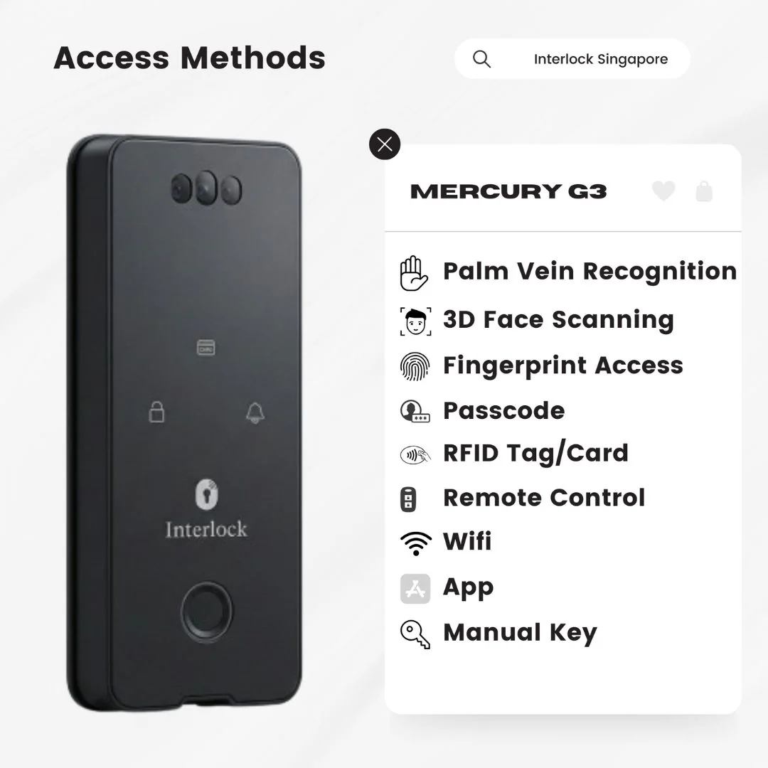 Interlock Mercury G3 Digital Gate Lock with Dual Camera Security - Image 7