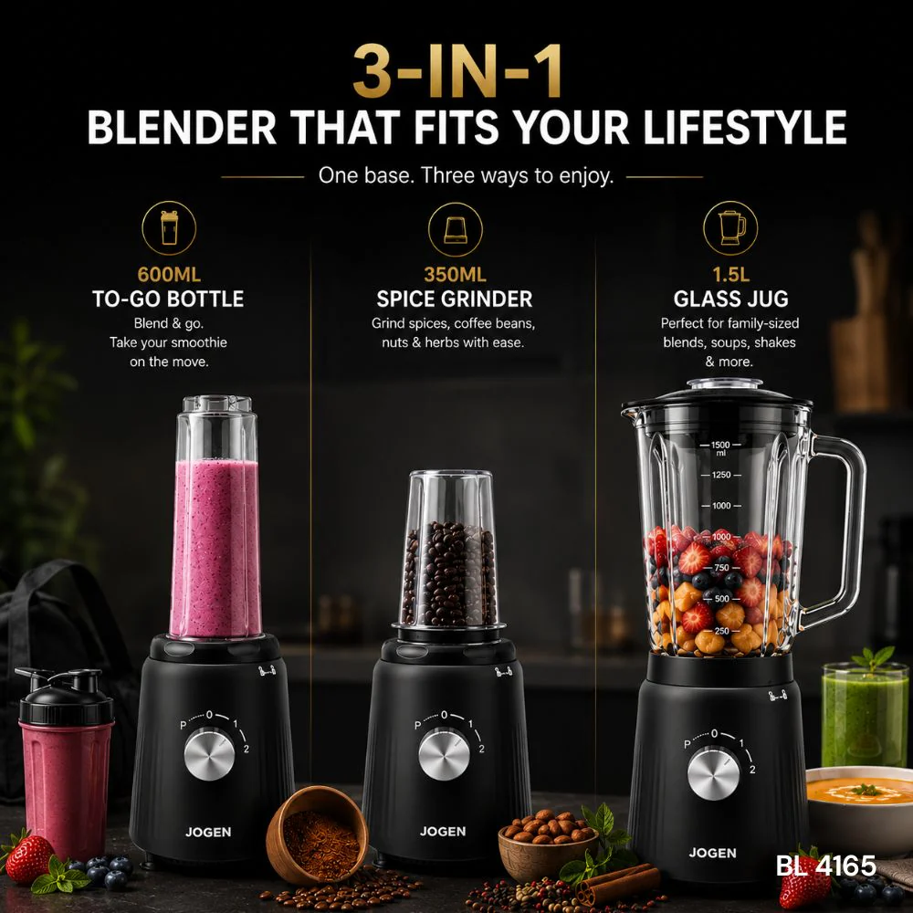 JOGEN BL 4165 Glass Blender 600W - Image 10