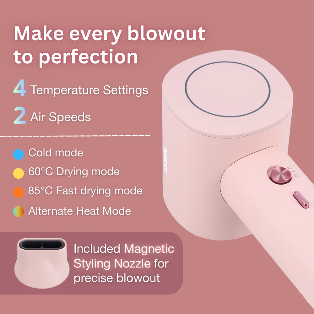 JOGEN HD 4315 High Speed Mini Hairdryer 1100W - Image 5