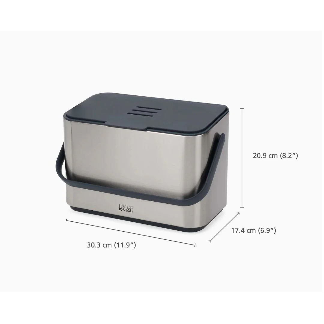 Joseph Joseph Collect 4L Stainless-steel Food Waste Caddy - Image 6