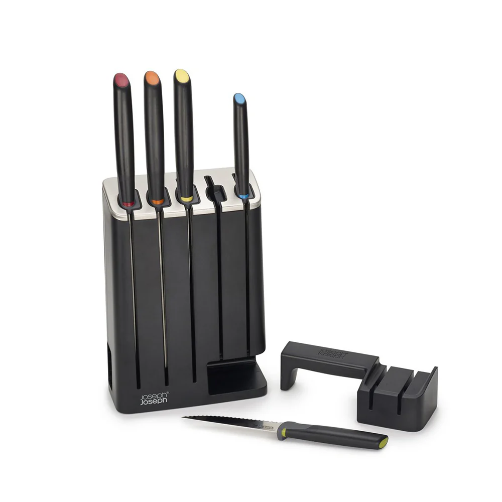 Joseph Joseph Elevate Knives Slimblock 5-Piece Knife Set With Sharpener