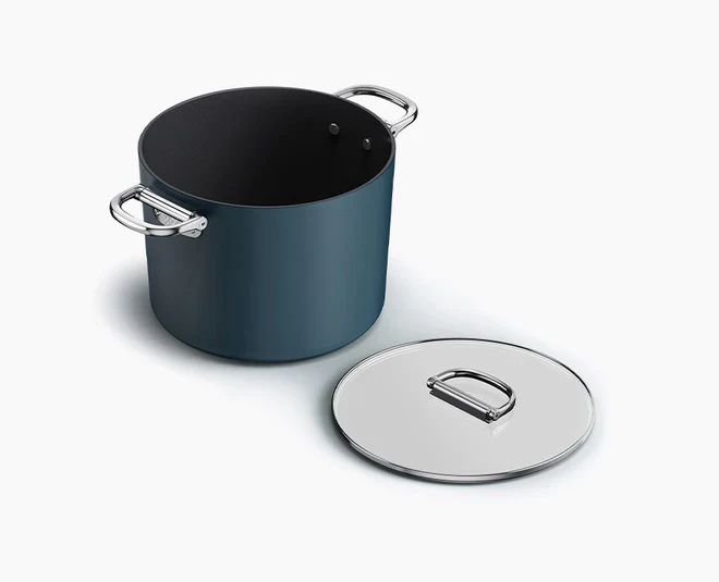 Joseph Joseph Space Folding Handle Ceramic Non-stick 25cm Blue Stock Pot & Lid