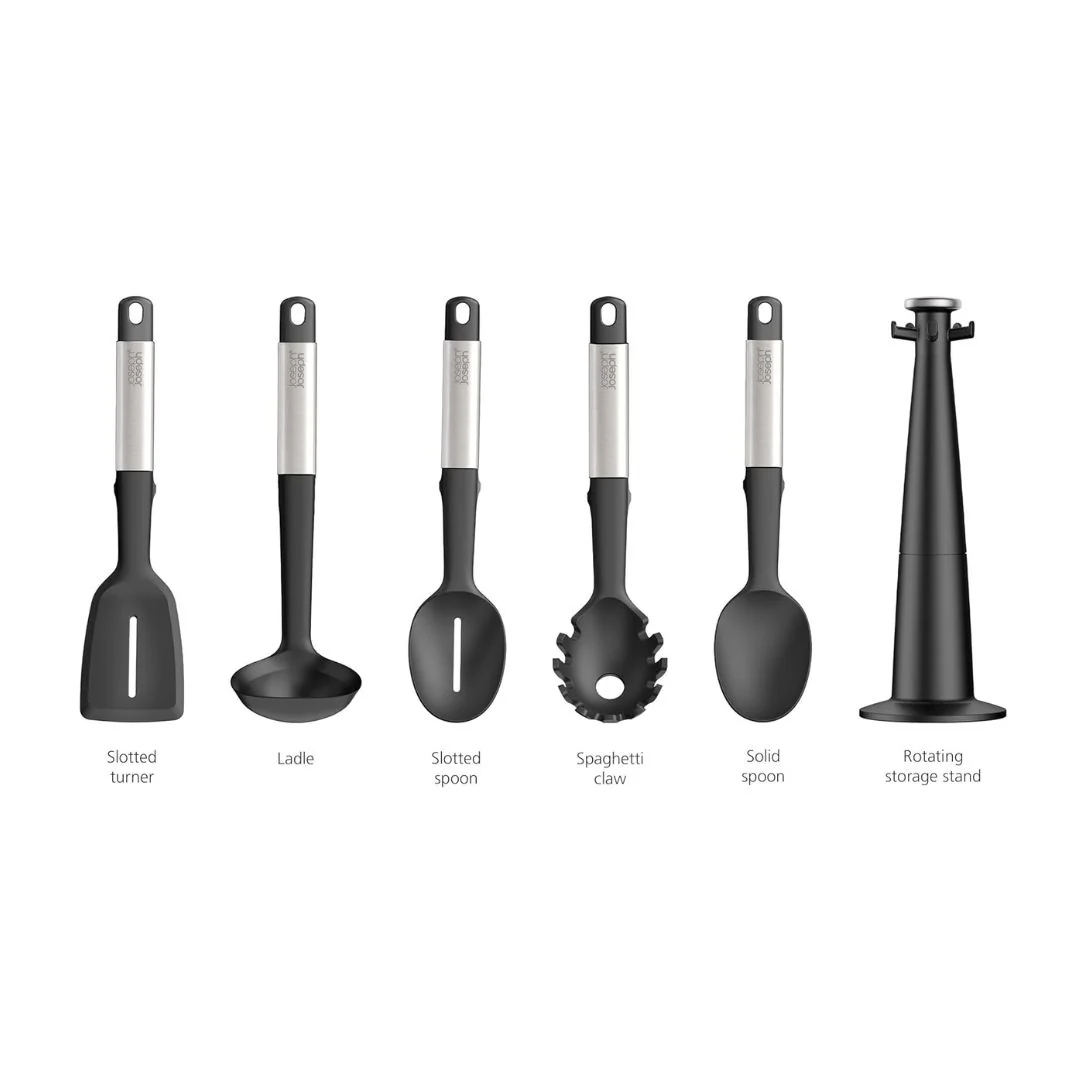 Joseph Joseph Stainless-steel Silicone 5-piece Utensils Carousel Set - Image 2