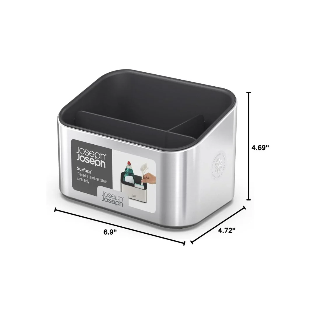 Joseph Joseph Surface Tiered Stainless-steel Sink Tidy - Image 6