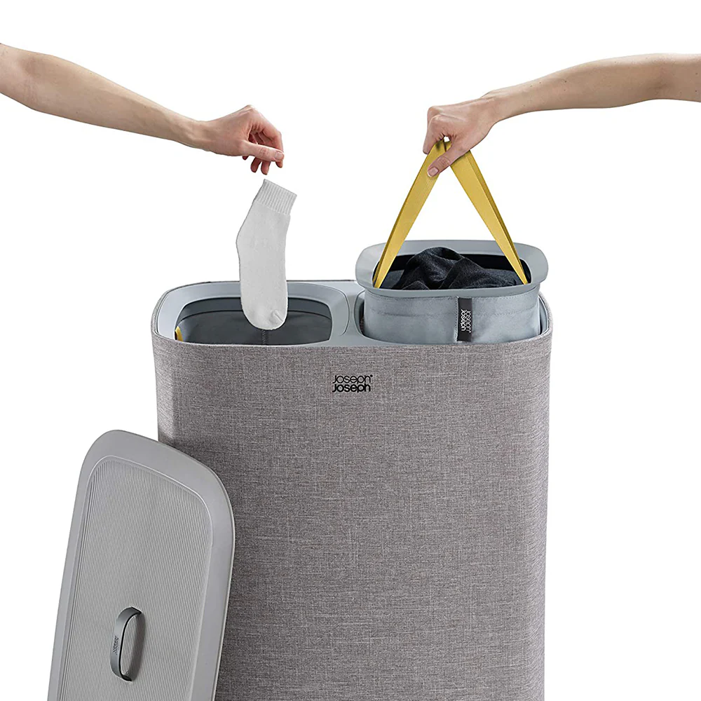 Joseph Joseph Tota 90L Laundry Separation Basket - Grey - Image 9