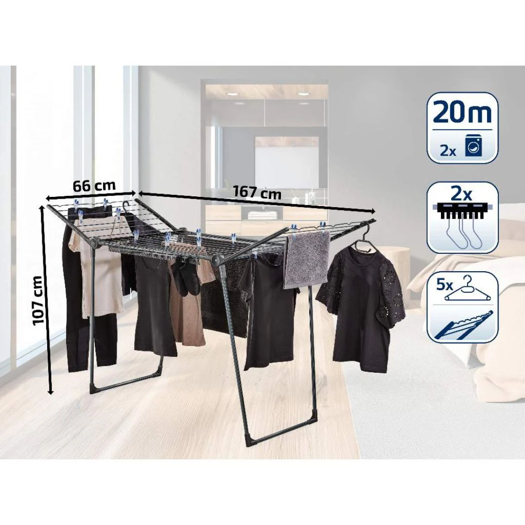 Leifheit Standing Dryer Pegasus Solid Black - Image 3