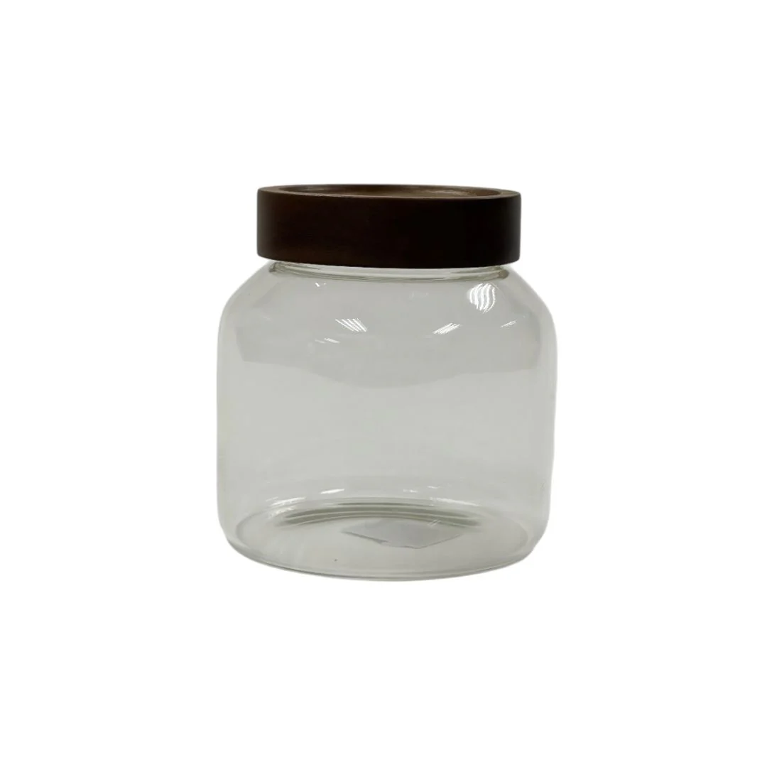 Lustroware High Borosilicate Glass Storage Jar with Acacia Lid - Image 5