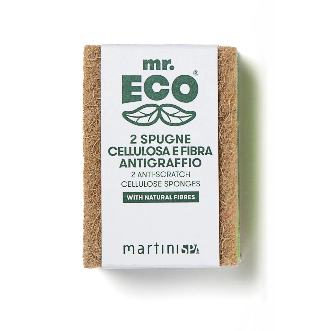 MartiniSPA Mr Eco Double Action Scourer Sponge Vegetable Cellulose and No Scratch Fiber - Image 2