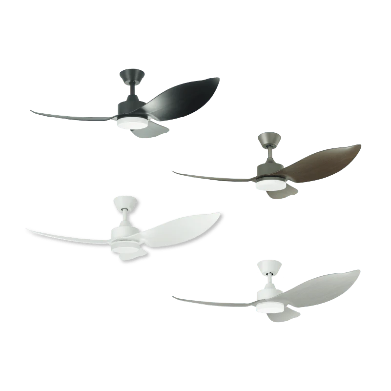 Mistral Ceiling Fan-36",64W (DC 40W,L 24W) Space36-BK/BK Black