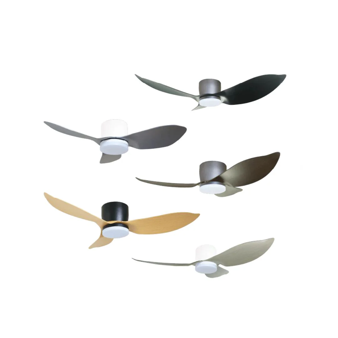 Mistral Ceiling Fan-36",Hugger, (DC40,L24W) Solar36-WD/WH Wood/White - Image 3