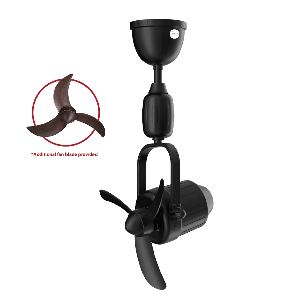 Mistral Corner Fan - 16", 25W 516-BK Black, Remote - Image 3