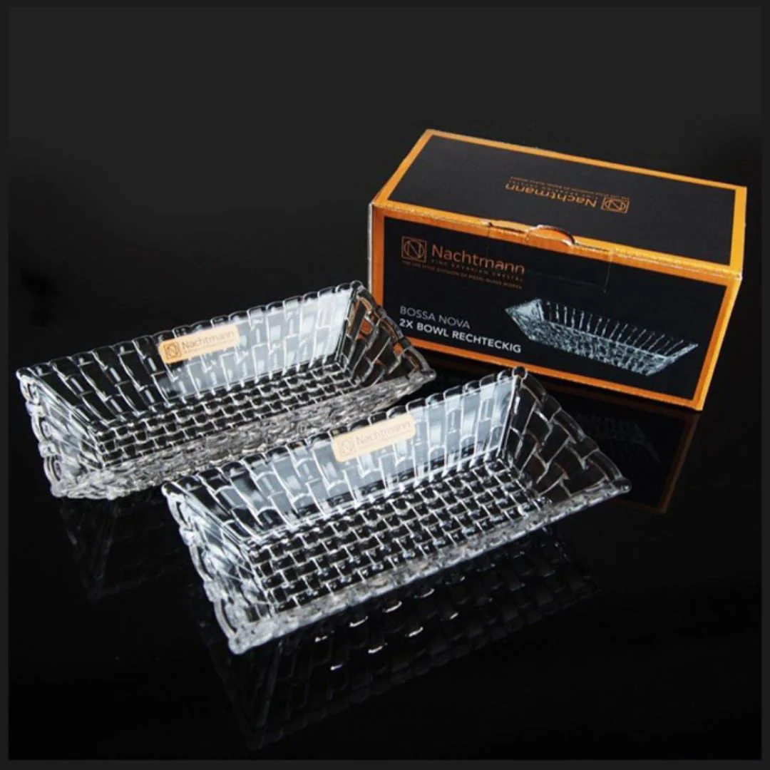 Nachtmann Bossa Nova Lead Free Crystal Rectangle Bowl - Image 3