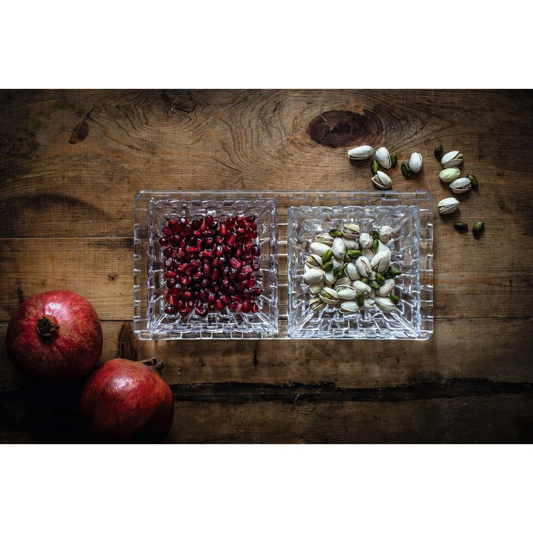 Nachtmann Lead Free Crystal Square Bowl Set of 2Pcs - Image 3