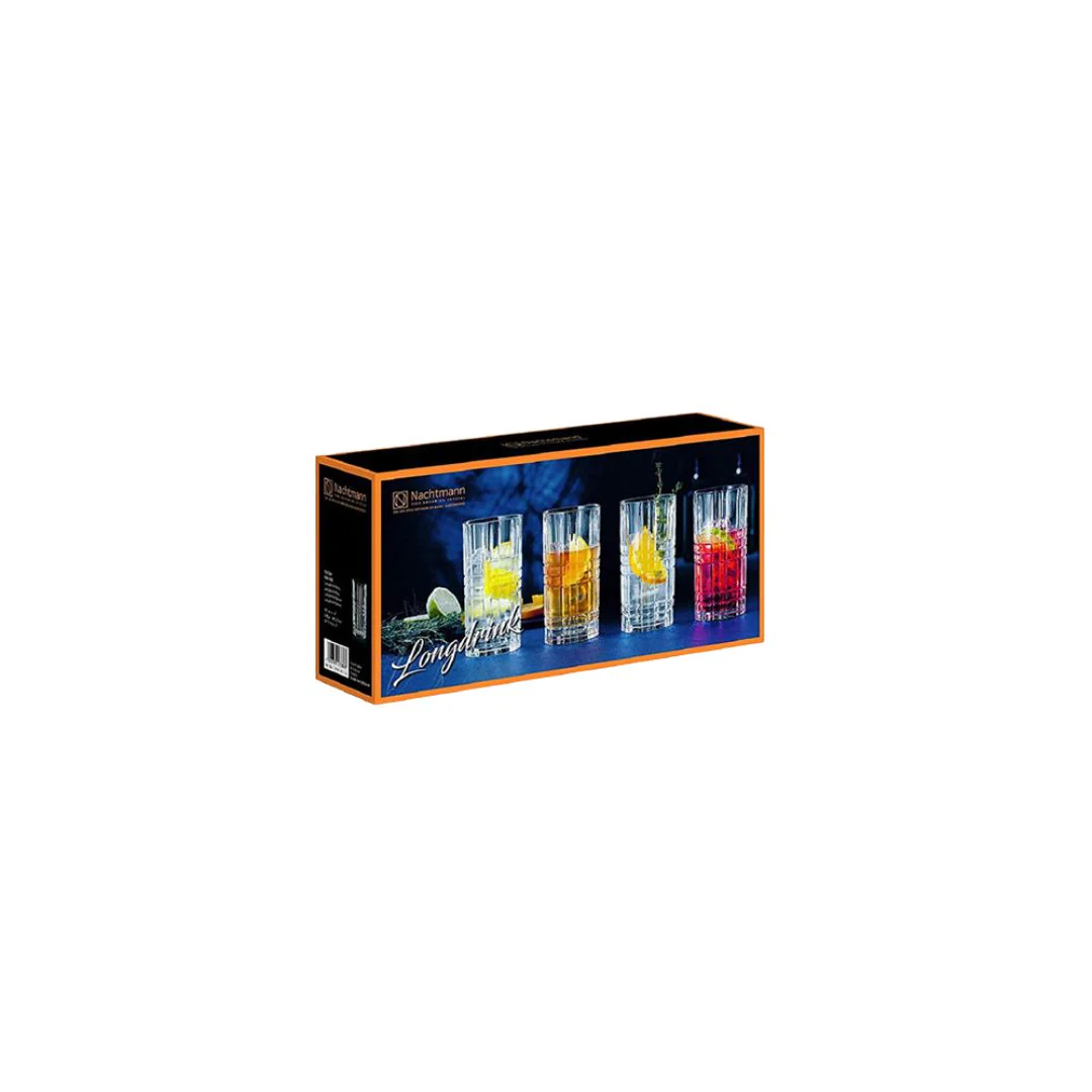 Nachtmann Lead Free Crystal Square Longdrink Set of 4Pcs - Image 3