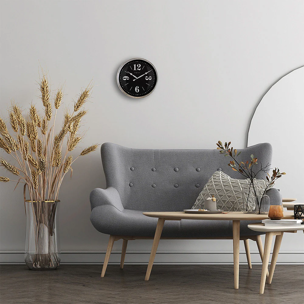 NeXtime Classic Wall Clock 39cm (Silver/Black) - Image 3