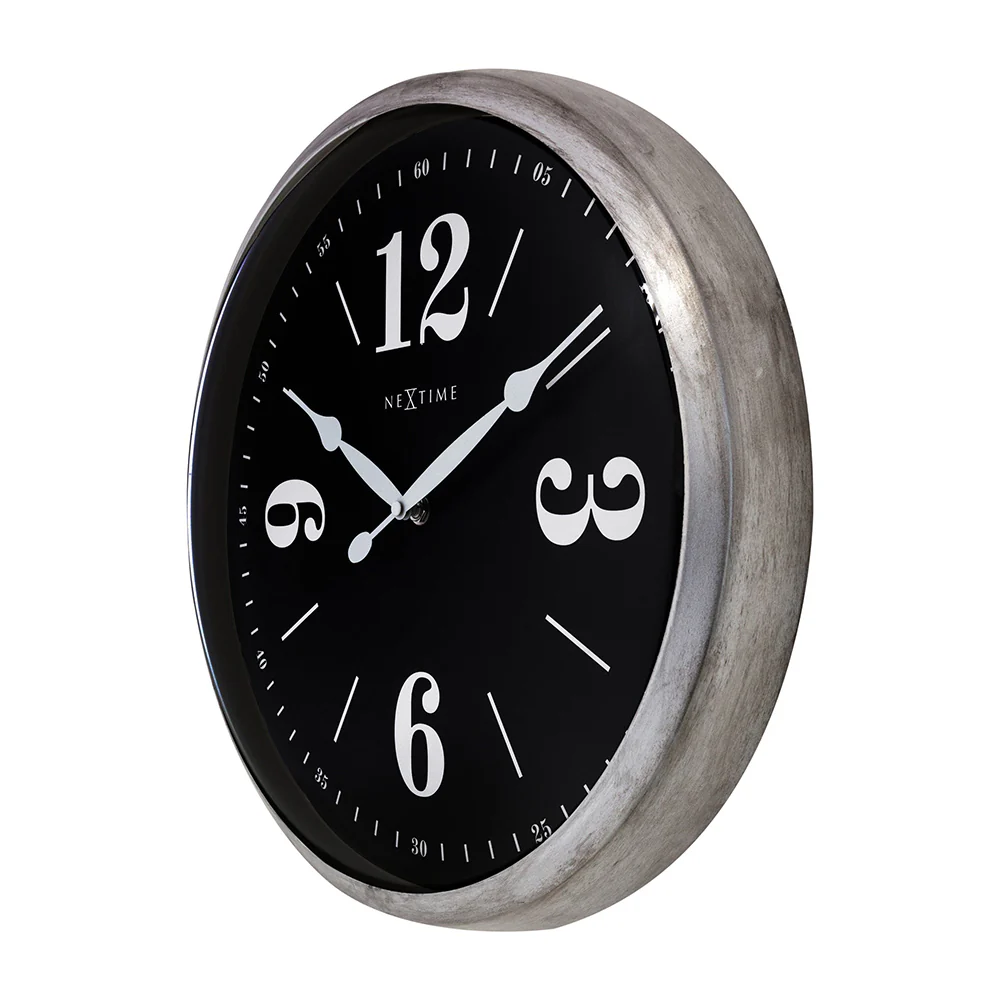 NeXtime Classic Wall Clock 39cm (Silver/Black) - Image 5