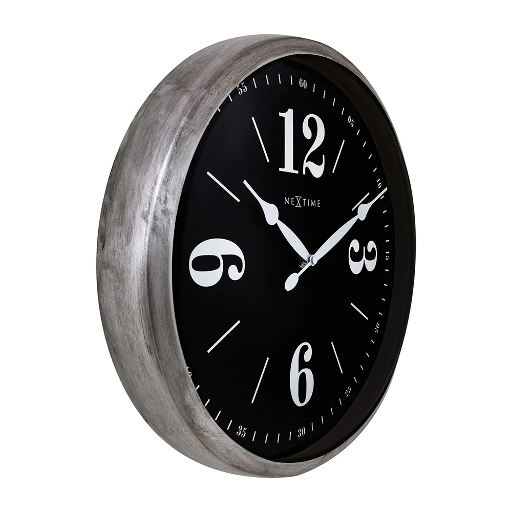 NeXtime Classic Wall Clock 39cm (Silver/Black) - Image 6