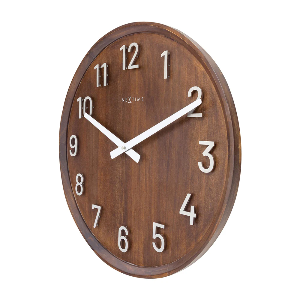 NeXtime Precious Wall Clock 50cm (Brown) - Image 5
