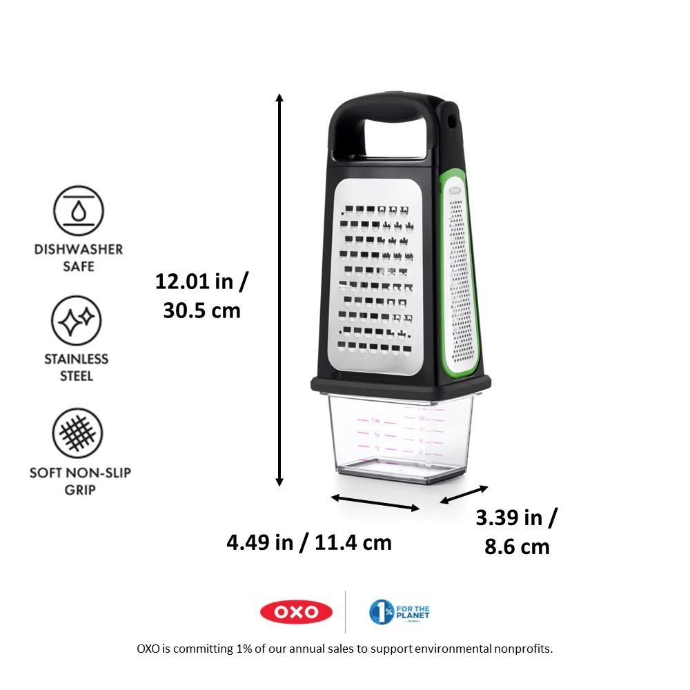 OXO Good Grips Box Grater with Removable Zester - Image 8