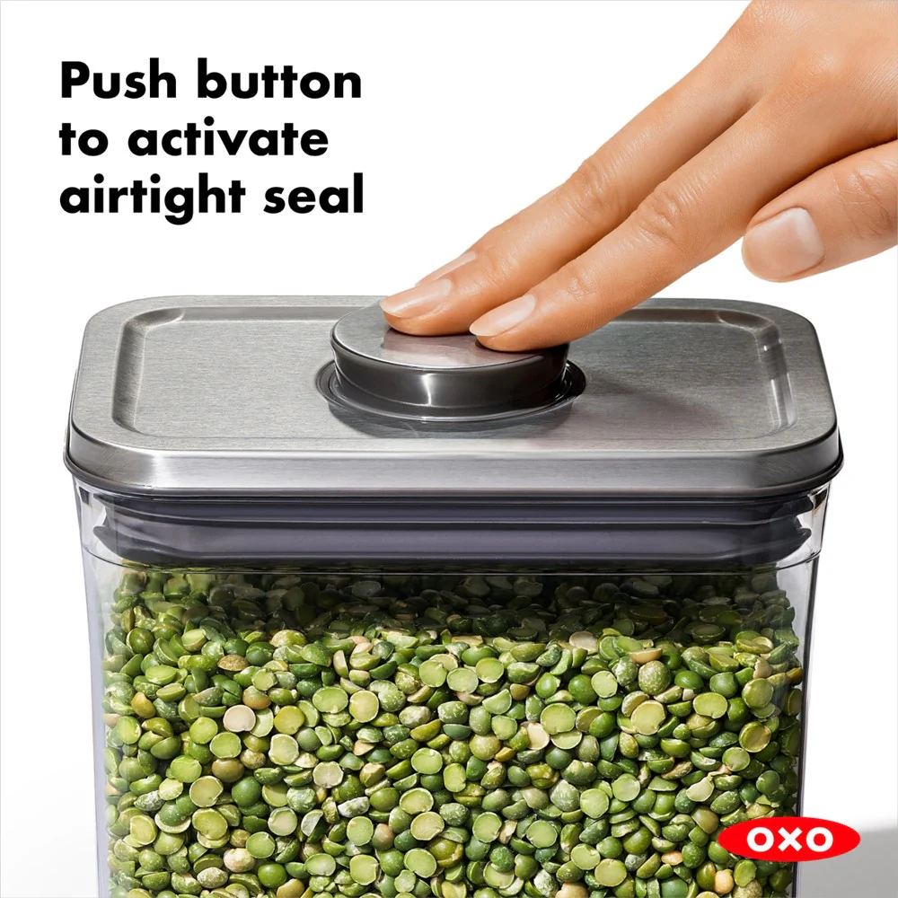 OXO SteeL POP Container Stainless Steel Small Square - Mini, 0.4 L - Image 3