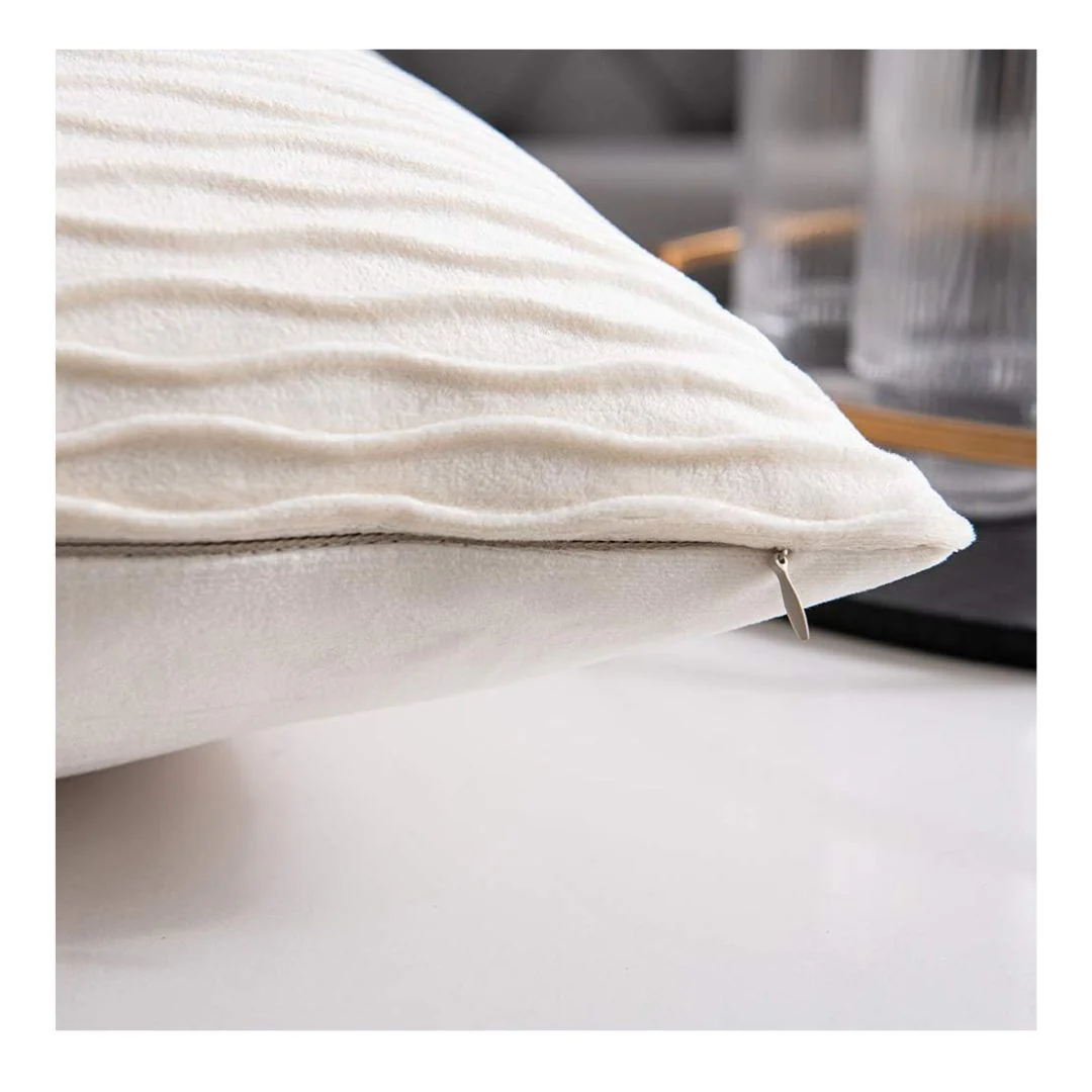 Rapee Pleats Velvet Foil Solid Oblong Cover - Image 7