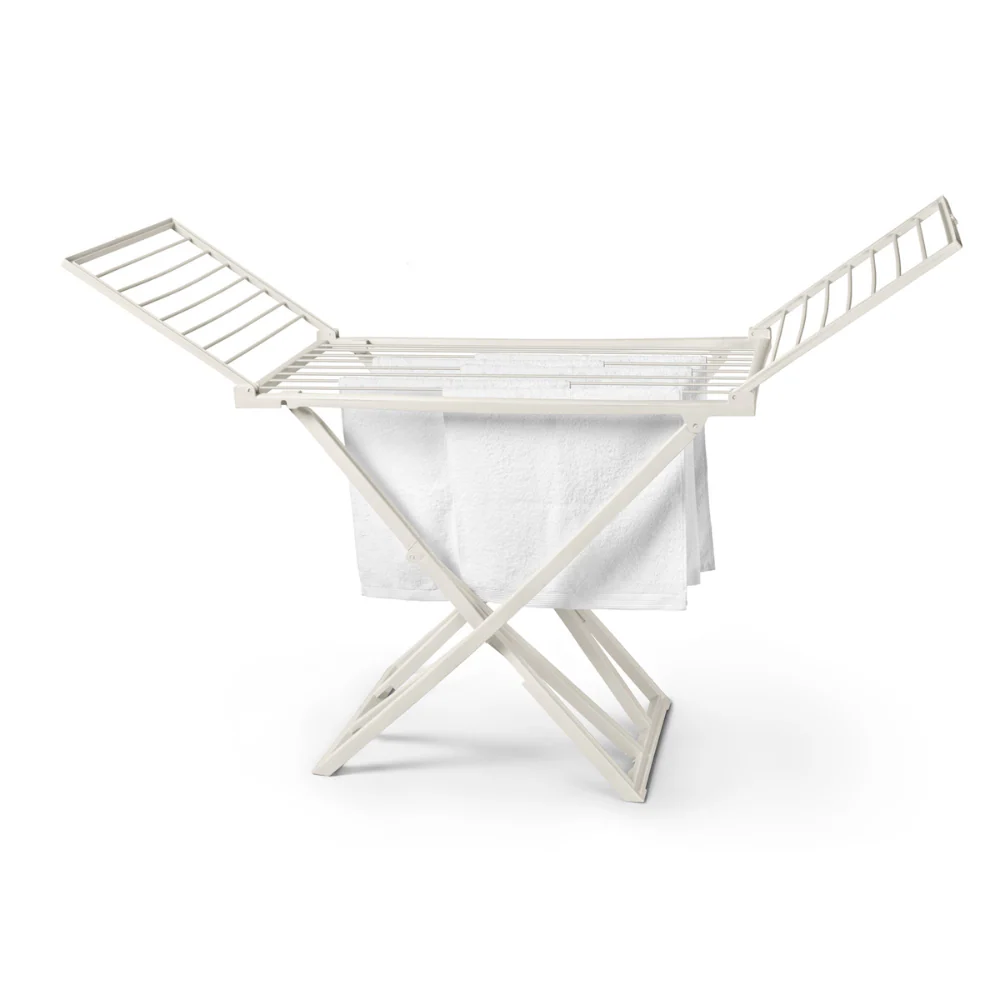 RAYEN Resin Outdoor Clothes Drying Rack In White - Image 2