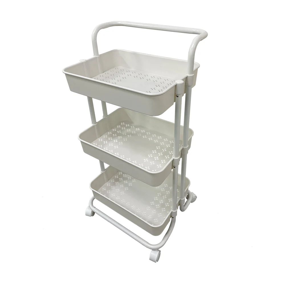 RENE Carro Kitchen Utility Trolley White