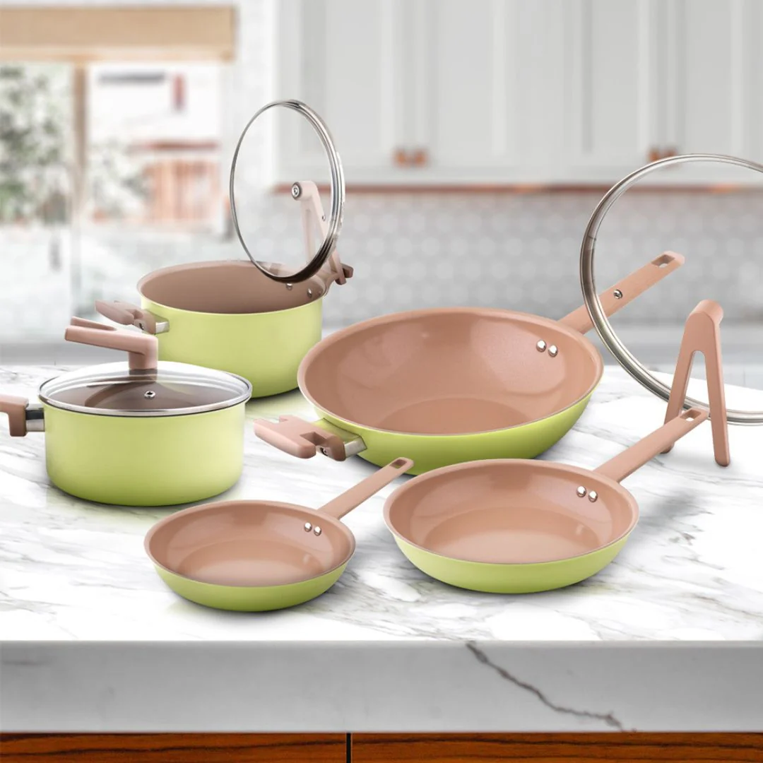 Safico Pro Aluminium Nonstick Ceramic Induction Usable Saucepan With Standable Handle - Image 5