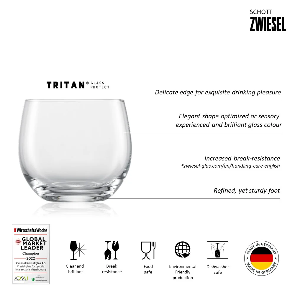 Schott Zwiesel Tritan Crystal Banquet Whisky Tumbler, 400 mL - Box of 6 - Image 4