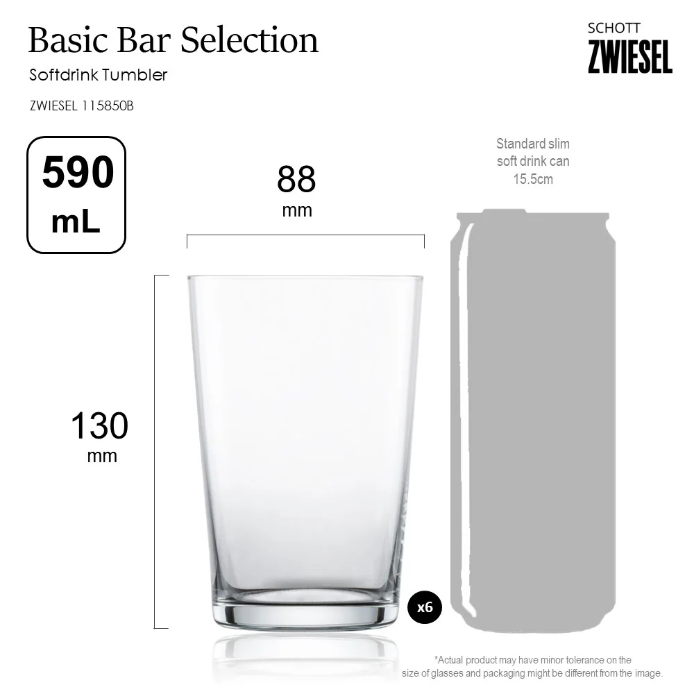 Schott Zwiesel Tritan Crystal Basic Bar Selection Softdrink Tumbler, 590 mL - Box of 6 - Image 5