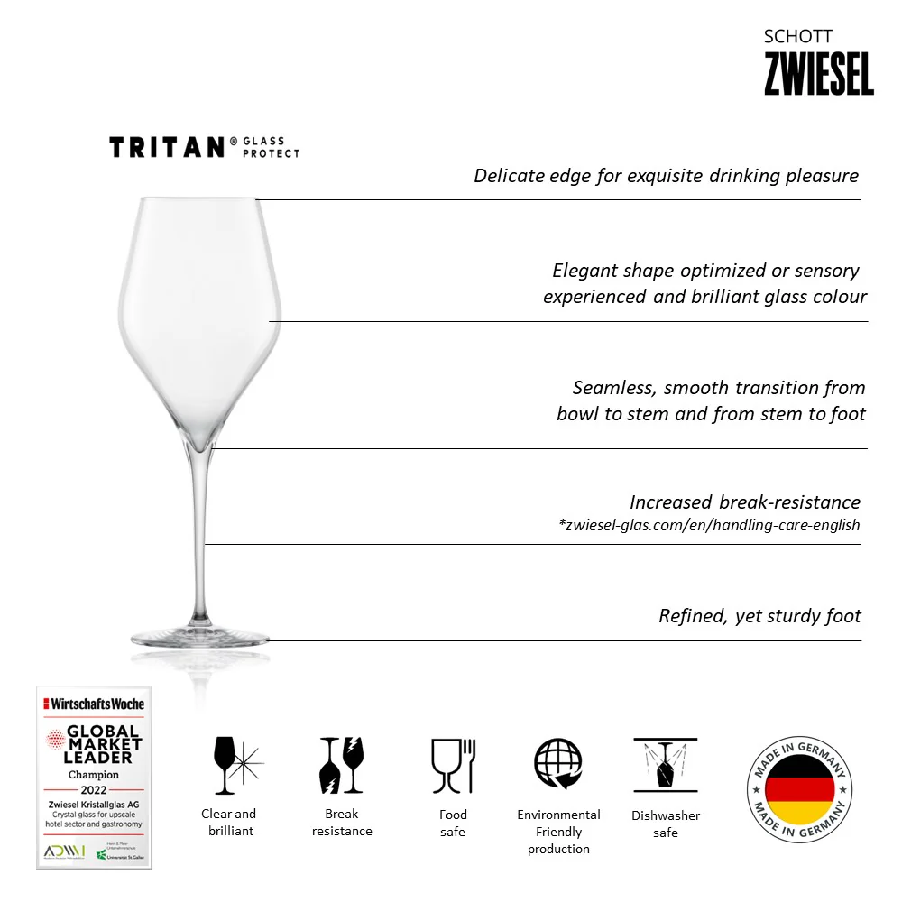 Schott Zwiesel Tritan Crystal Finesse Bordeaux Red Wine Glass, 630 mL - Box of 6 - Image 4