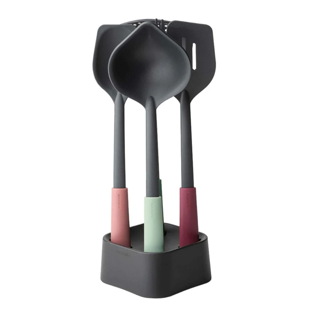 Set of 5 Brabantia Tasty+ Kitchen Utensils Set with Stand - Image 4
